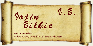 Vojin Bilkić vizit kartica